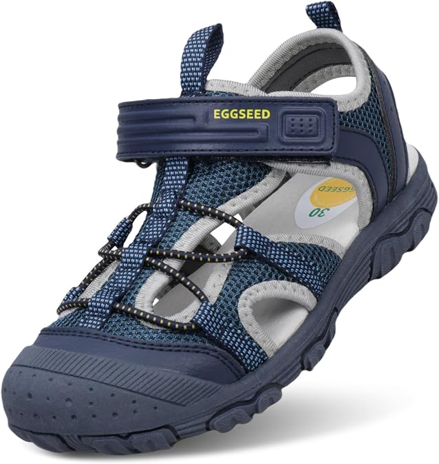 Boys Sport Sandals Summer Closed Toe Hook Loop Outdoor Athletic Walking Shoes (Toddler/Little Kid/Big Kid)