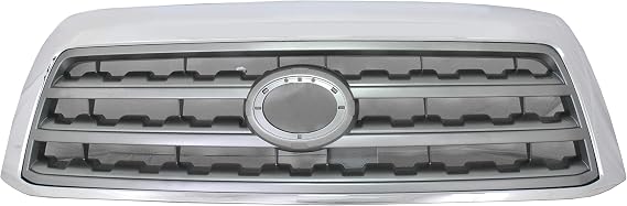 Upper Grille Assembly for 2008-2017 Toyota Sequoia Chrome Shell with Silver Insert