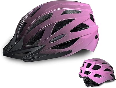 Adult Bike Helmet Men and Women Bicycle Helmet Removable Visor Adjustable Cycling Helmet Suggested Fit 56 to 62cm for Mountain & Road with CPSC Safety-Certified