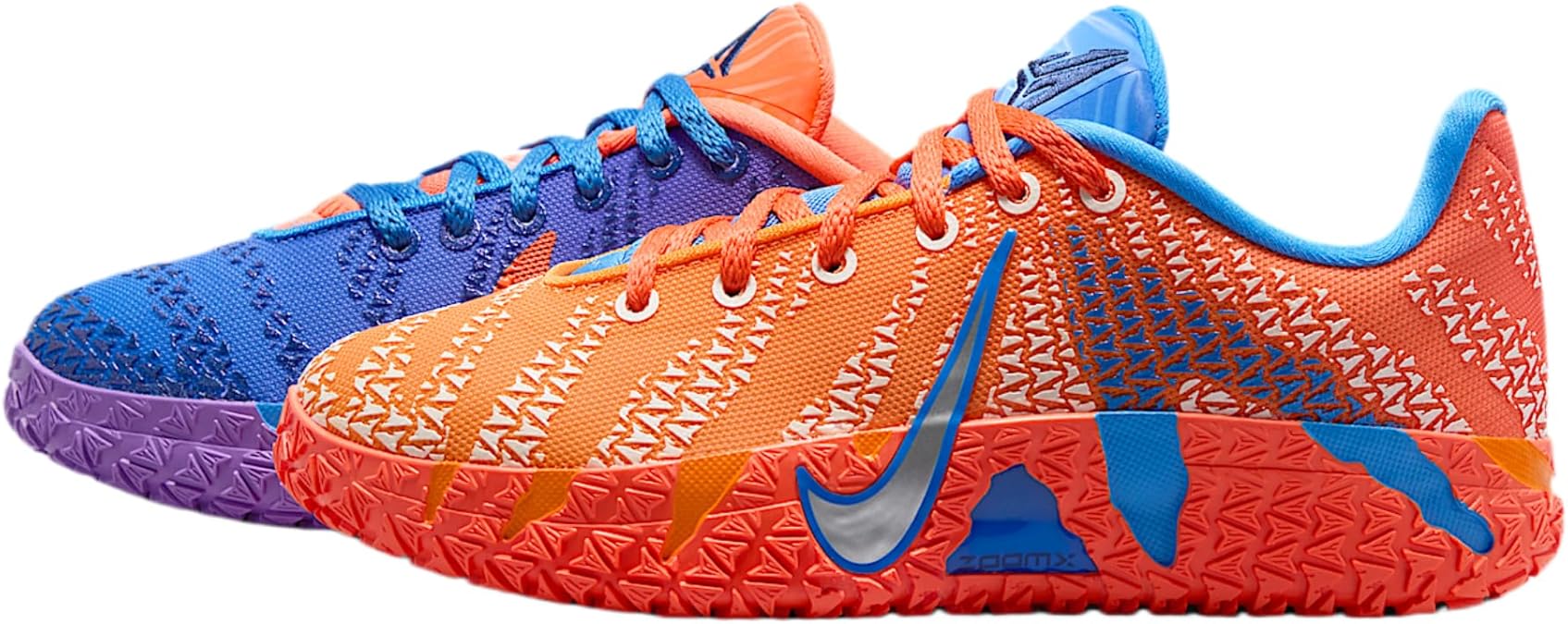 Nike Ja 3 Big Kids' Basketball Shoes (Blue Crystal/Turf Orange/Midnight Navy/Metallic Silver)