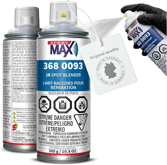 SprayMax 1K Spot Blender Clear | Professional Blending Clear Spray for Seamless Repair Transitions | Smooth Edge Melt-In for 2K Topcoats | Automotive Finishing Spray | 10.8 oz