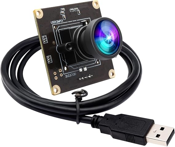 ELP 1080P 120fps USB Camera Module for Computer 11.6mp Lightburn Camera Mini UVC USB2.0 High Speed PC Camera Wide Angle USB Security Web Camera Board for Laptop (100 no Distortion Lens)