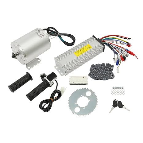 48V 2000W Electric Motor, Electric Bicycle Motorcycle Mid Drive Motor, 4300 RPM High Speed Motor Kit for Electric Scooter Bike Engine Motorcycle