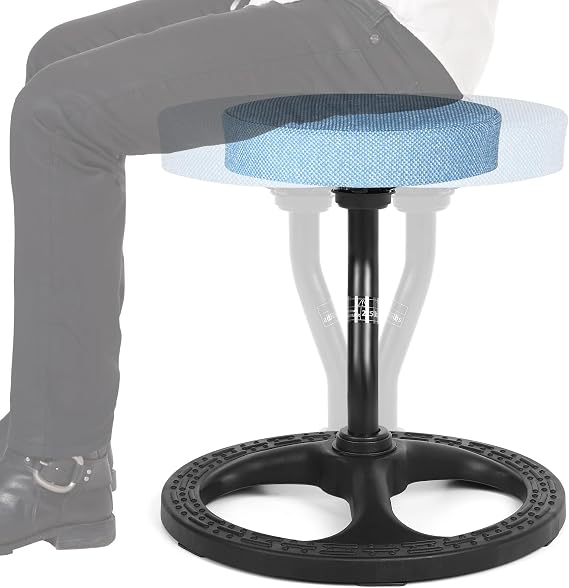 ADHD Chair for Kids, Yoga Chairs for Adults, Wobble Stool Active Flexible Seating Desk Chair with Non-Slip Base and Washable Seat Cover for Stability, Balance, Yoga, Office, School, Classroom