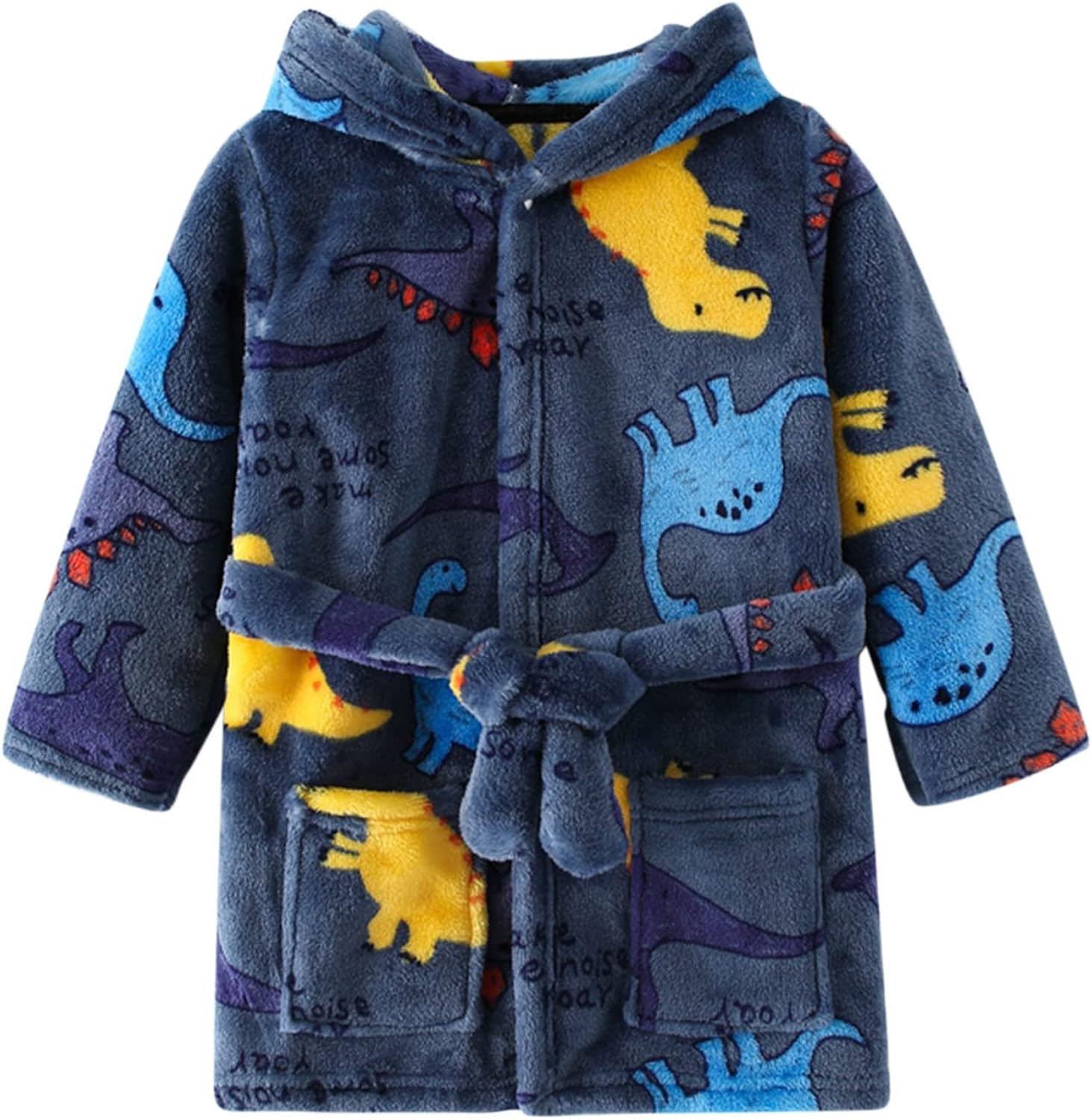 ZHICHUANG Toddler Kids Baby Boys Girls Cartoon Soft Jackets Hooded Warm Flannel Homewear Warm Coat
