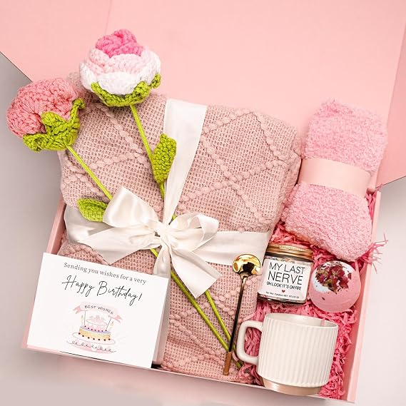 Birthday Gifts for Women, Get Well Soon Gifts Package,Relaxing Care Package, Birthday Gift Basket for Women, Happy Birthday Gifts for Her, Mom, Sister, Best Friend, Wife, Girlfriend, Coworker