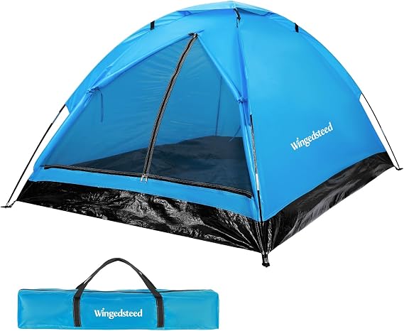 Wingedsteed 2 Person Camping Tent Waterproof Portable Dome Tent for Hiking Backpacking, Easy Setup with Rainfly and Carry Bag