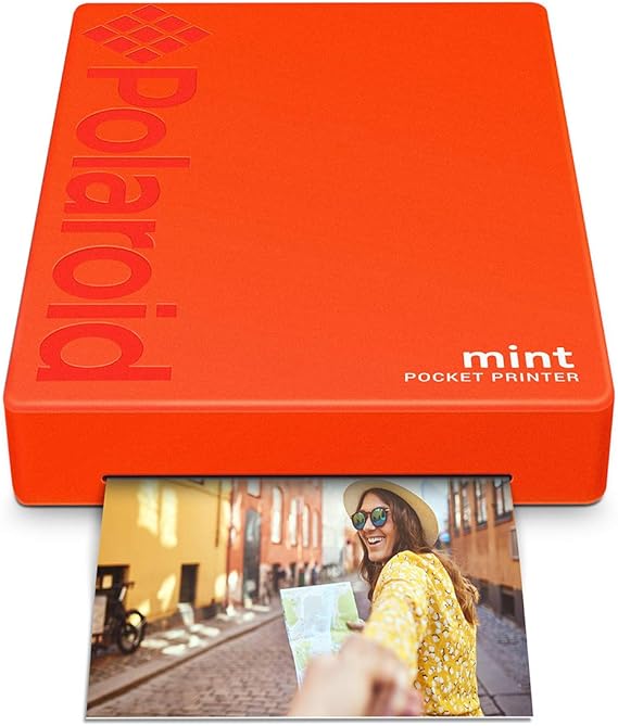 Zink Polaroid Mint Pocket Printer W/ Zink Zero Ink Technology & Built-In Bluetooth for Android & iOS Devices - Red