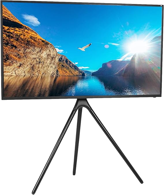 VIVO Black Easel TV Stand for 45 to 65 inch Screens, STAND-TV65AB