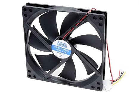 JCM 180mm DC Cooling Fan, 24V 0.25A, 180x180x25mm Brushless DC Axial Fan Plastic Frame, Molex Connector