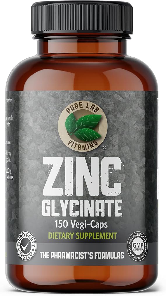 Pure Lab Vitamins Zinc Glycinate 150 Vegi-caps