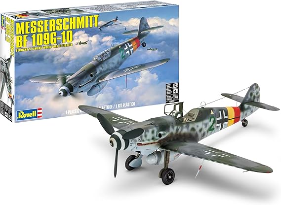 Revell 15873 Messerschmitt BF 109G-10 1:48 Scale 40-Piece Skill Level 4 Model Airplane Building Kit