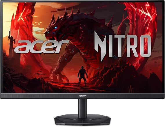 Acer Nitro 23.8 Inch Full HD 1920 x 1080 ZeroFrame Design IPS Gaming Monitor | AMD FreeSync Premium | 200Hz Refresh | Up to 0.5ms | One Display Port 1.2 and Two HDMI 2.0 Ports | KG241Y X1biip