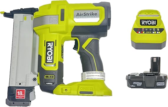RYOBI ONE+ P361 18V 18-Gauge Cordless AirStrike Narrow Crown Stapler Kit with Battery and Charger | P361Kit