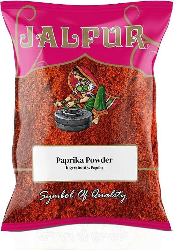 Jalpur Paprika Powder 500g – Premium Ground Spice | Rich Red Colour & Mild Sweet Heat | Ideal for Rubs, Stews, Paella & More | Authentic Jalpur Brand