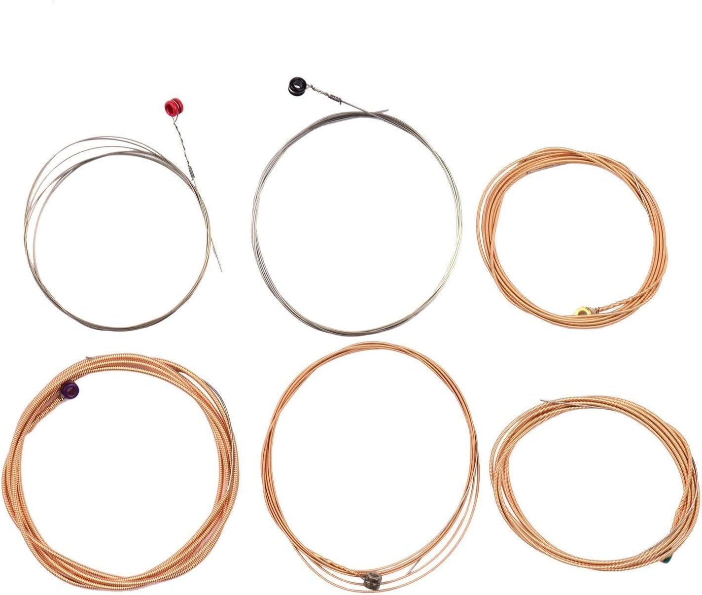 Acoustic Guitar String Hexagonal Alloy Wire Phosphor Wound Corrosion Resistant 6 String Set for Music Lovers