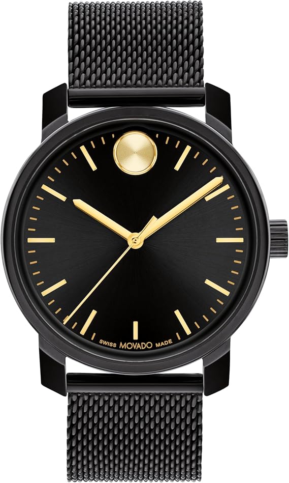 Movado Bold Access Men's Quartz Watch, Swiss Movement, Leather Strap, Water-Resistant up to 3ATM, Classic Timepiece - Gift for Him - 41mm