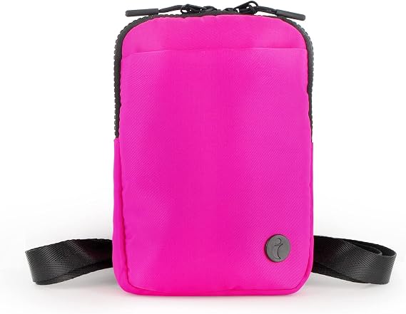 Crossbody Bag for Men & Women, Crossbody Belt Bag for Sports, Travel, Walking, Running, Hiking (Fuchsia)