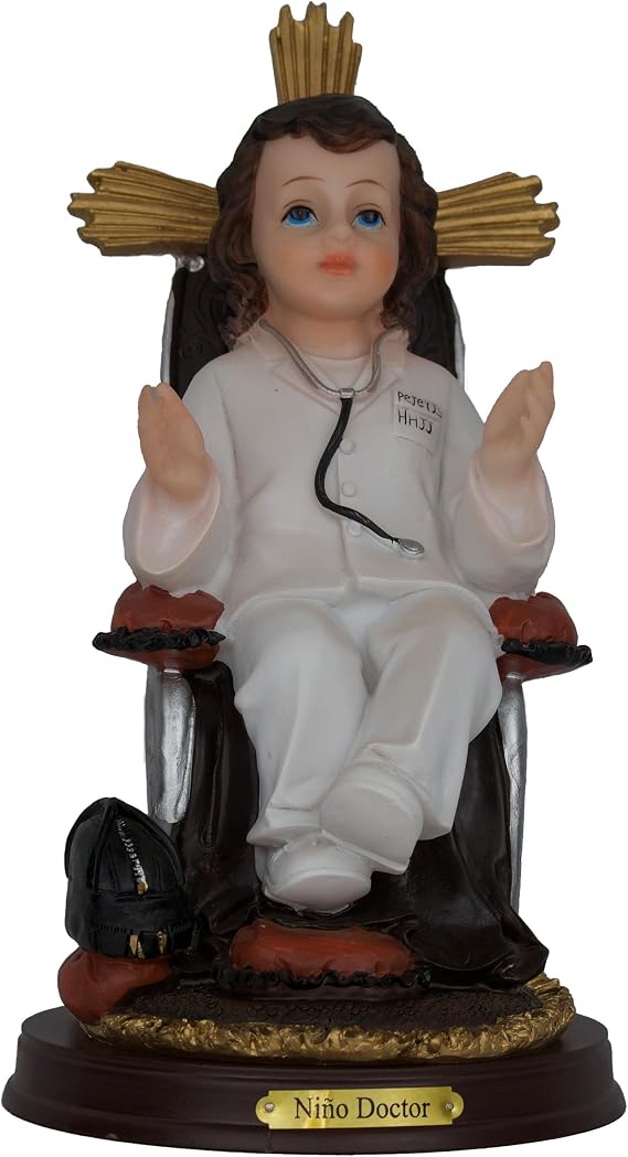 Cannan Nino Doctor 9" Santo Nino Doctor De Los Enfermos Resin Religious Figure