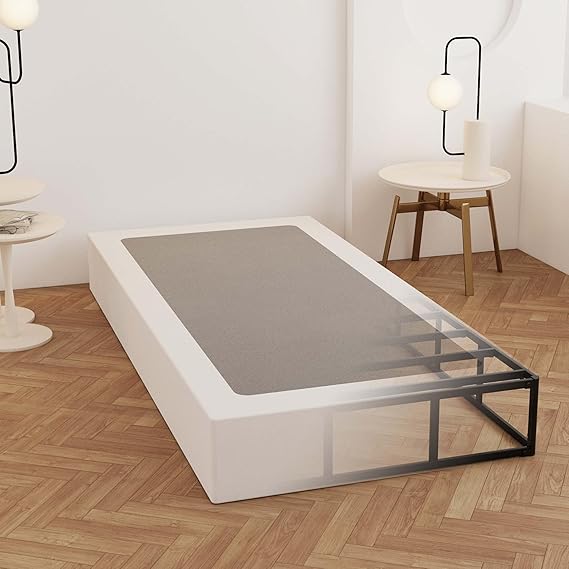 Maenizi Twin XL Box Spring 9 Inch, Heavy Duty Metal Box Spring Bed Base, Mattress Foundation, Easy Assembly, Noise Free, Black