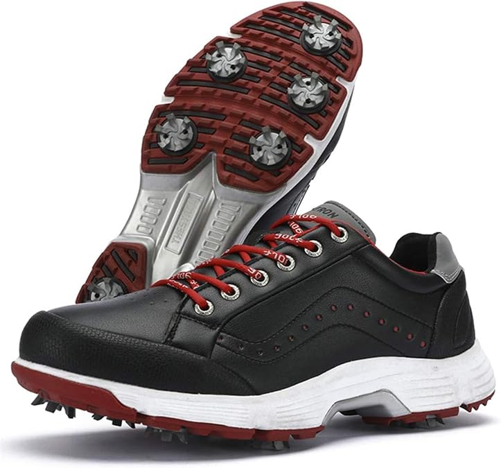 Men's Golf Shoes Professional Waterproof Spike Plus Size Golf Shoes Men's Lightweight Outdoor Non-Slip Walking Shoes
