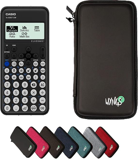 Casio FX-83GTCW Black including a WYNGS protective case in Black - Basic Set