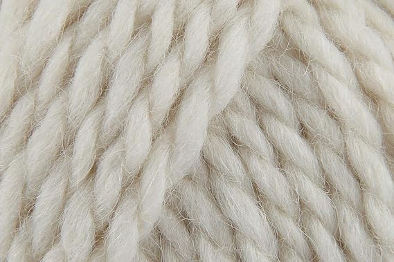 Drops Andes Yarn 98yds/90m 3.5oz/100g Group E. Soft and Chunky Blend of Alpaca and Wool. Raw Supply for Knitting and Crochet Winter Garment. Color 0100 Off White