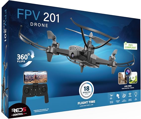 RED5 FPV 201 SD-FPV Wi-Fi Secure PSTI Fixed Wing Remote Control Quadcopter Drone