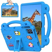 Kids Friendly Tablet Case with Built-in Kickstand and Handle Shockproof Cute Cover Compatible with Walmart Onn 10.1 Gen 4(Model: 100135925) 2024 Blue