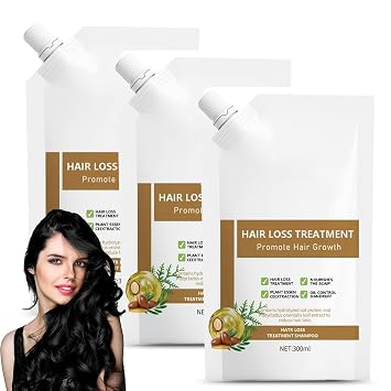 300ml Anti Hair Loss Shampoo For Women, Anti Hair Fall Hair Treatment Shampoo Oil Control Dandruff 3Pcs