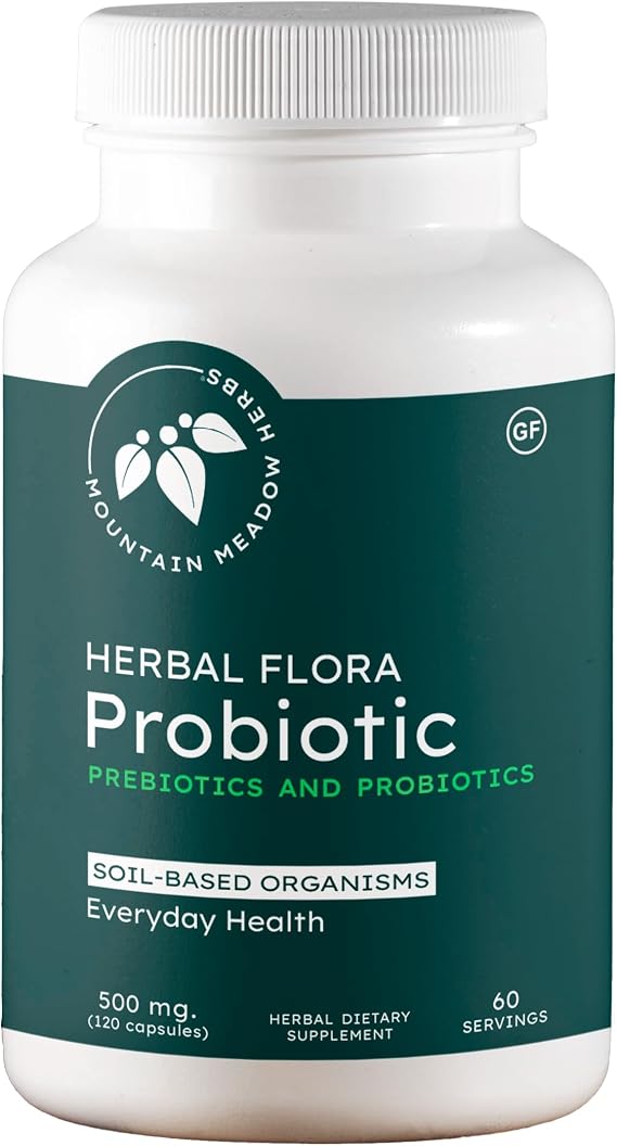 Mountain Meadow Herbs Herbal Flora Probiotics Prebiotics Supplement 120 ct