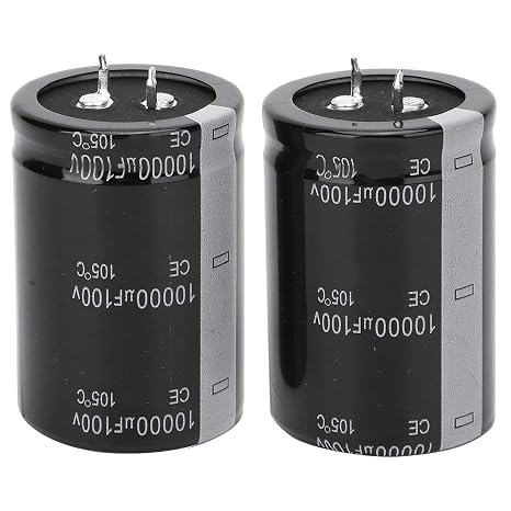 2Pcs 10000uF 100V 35 * 50mm 105℃ Capacitor for Electronic Applications &amp; DIY Enthusiasts