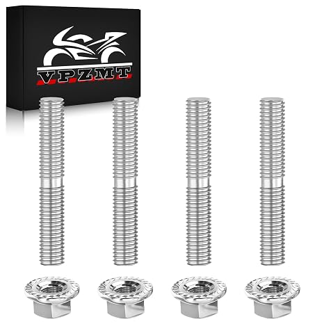 Exhaust Studs Nuts for Harley Big Twin 1984-2015, Sportster XL 1986-2015, Replaces#16715-83