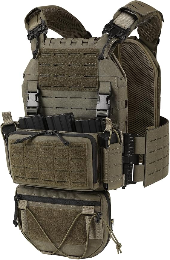 500D Quick Release Modular Plate Carrier Men Training Vest With Drop Pouch, Adjustable Training Vest For Outdoor