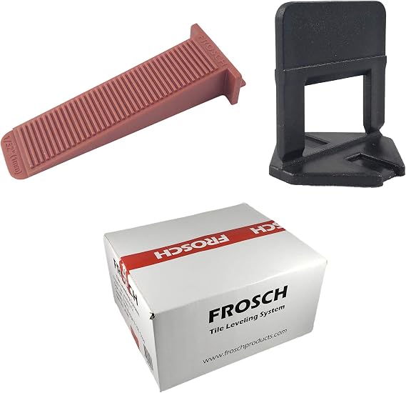 FROSCH Tile Leveling System Kit - 1/8" (3mm), 250 Clips & 100 Wedges