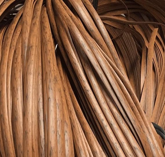 CTK Brown Flat Synthetic Rattan Repair Material Plastic Rattan Wicker Repair Kit Wicker Patio Furniture Repair, Used for Weaving and Repairing Chairs, Tables, Storage Baskets (Camel)