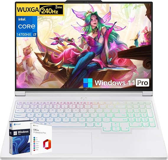 Lenovo Legion 7i 16 Inch Gaming Laptop, Intel i7-14700HX(Up to 5.5 GHz, Beat i9-13900HX), NVIDIA RTX 4060, 16" LCD IPS WQXGA 240Hz, 64 GB DDR5, 2 TB SSD, Wi-Fi 6E, Windows 11 Pro, MS Office Pro