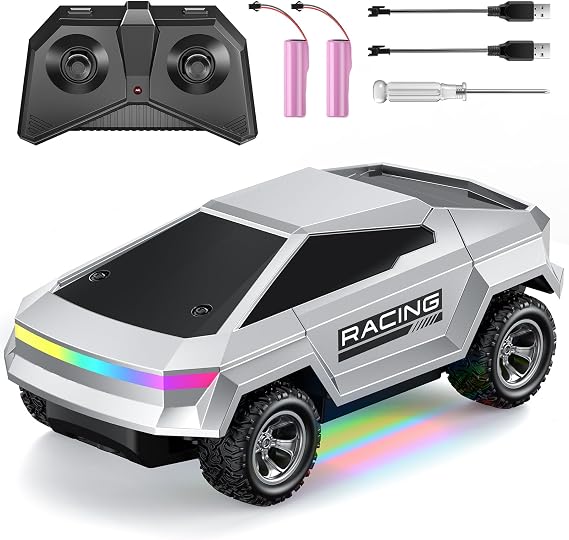 1:24 Remote Control Car, RC Car Toys, 2.4GHz Off-Road Vehicles Kids Gifts for Boys/Girls Age 3+, 2WD High Speed All Terrain Off-Road Vehicle with Lights & Load Space