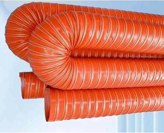 High-Temp Flexible Vent Pipe for Industrial Fumes, 3 4 5 6 7 8 10 12 Inch Silicone Air Duct Hose,Air Duct Induction Intake Pipe Hose,Exhaust Hose Dryer Vent Hose for Garage Air 25mm(1") L-4m(13ft)