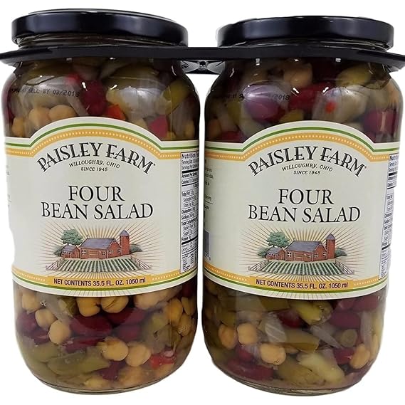 Paisley Farm - 35.5 Oz Natural Four Bean Salad, pack of 2 (total 71 Oz)