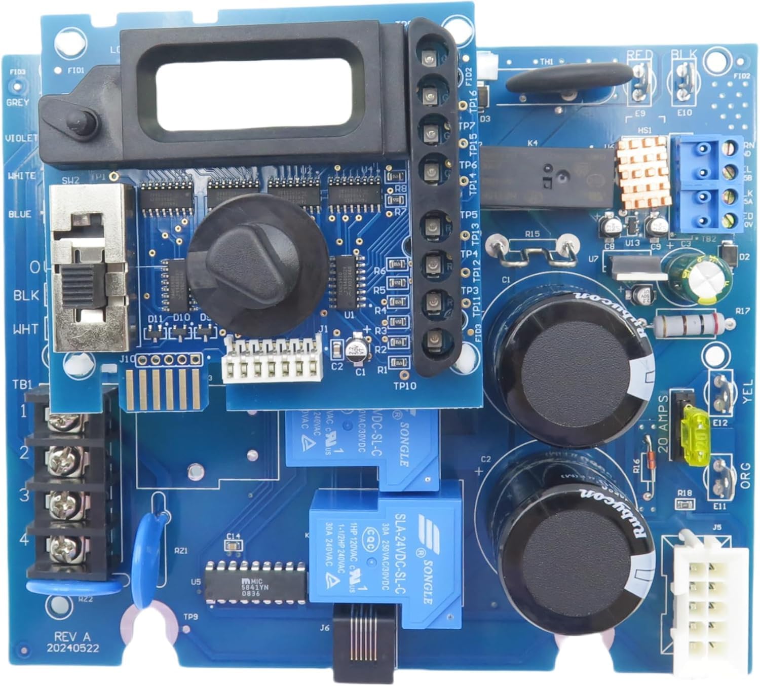 GLX-PCB-RITE Main Circuit Board & GLX-PCB-DSP Display Board，Fits The HaywardGoldline Aqua Rite Saltwater Chlorinator，for Pool Chlorinators Replacement，Hayward aquarite Circuit Board