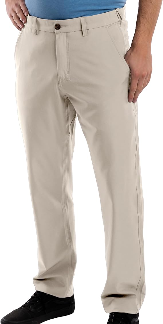 SCOTTeVEST Covert Cargo Chino Pant for Men, 10 Pockets, for Travel | 4-Way Stretch Travel Pants with Quick-Dry, Water and Stain-Repellent Fabric, Secure Storage, and All-Weather Comfort