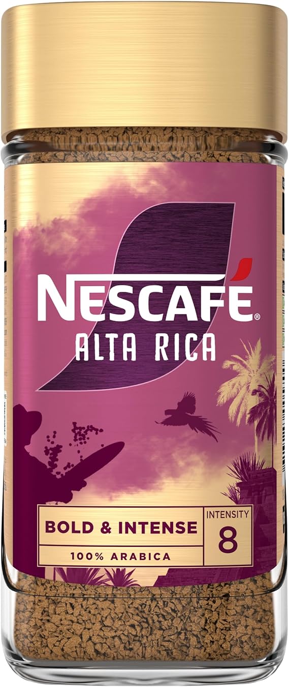 NESCAFÉ Alta Rica Gold Blend Instant Coffee, Dark Roasted Premium Instant 100 Percent Arabica Coffee, 190g (Pack of 1)