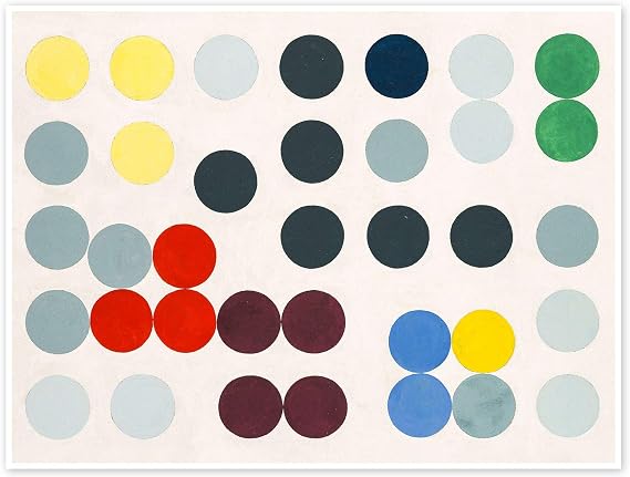 Posterlounge Composition with Circles, 1934 Poster | 80 x 60 cm by Sophie Taeuber-Arp Colourful Wall art Wall decor