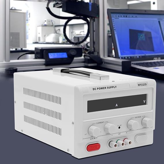 DC Power Supply Variable 0-30V 0-20A,MP3020D AC110V Adjustable Switching Regulated DC Bench Power Supply,High Precision Laboratory Power Supply,LED Digital Display 60Hz