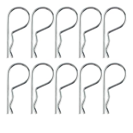 Spring Locking Pin Compatible with John Deere GX26085 (10 Pack) | Replaces TCA14719, GX21022 Fits 100 Series D100, D105, D110, D120, LA100, LA105, LA110, LA115 Riding Lawn Mower Tractor