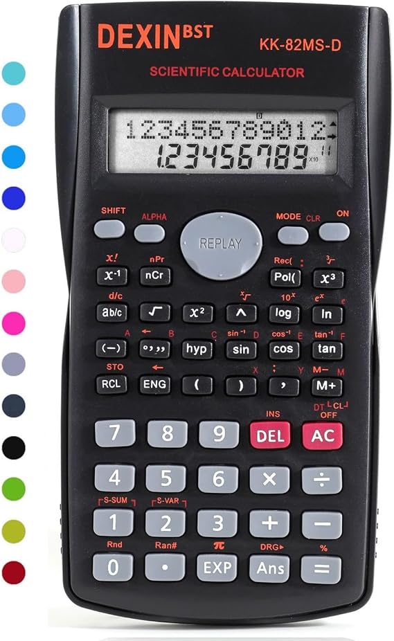 Scientific Calculators Desktop, Scientific Calculators for Students, Scientific Calculator 240 Functions 2 Line 10+2 Digits, Desk Math Calculator for School (Black)