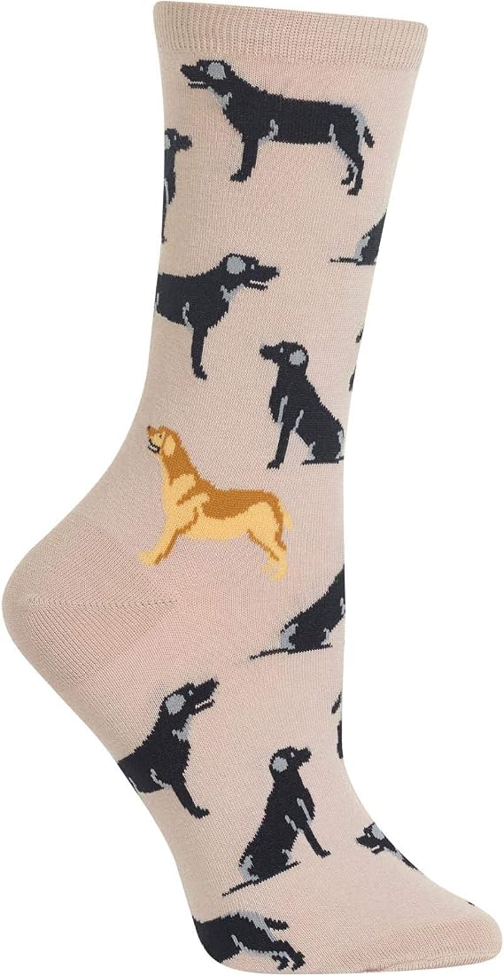 Hot Sox Womens Labrador Socks 1 Pair, Taupe, Shoe Size: 9-11