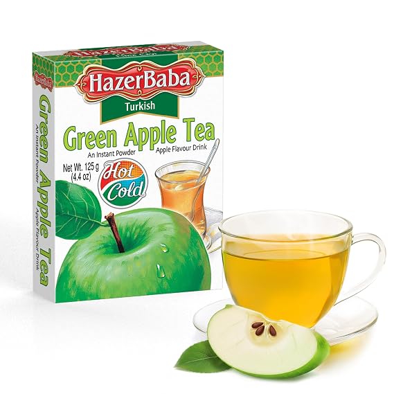 HazerBaba Turkish Apple Tea Powder Instant Drink, 4.4 oz (Pack of 1)