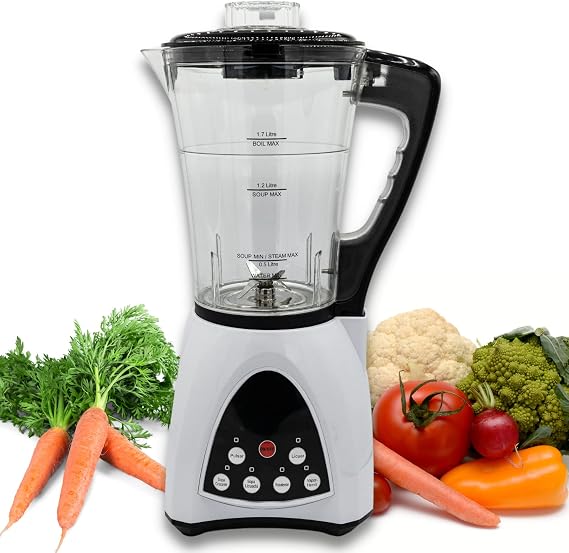 Soup Maker &amp; Blender, Multifunction Blender Smoothie Maker, 800w, 1700ml, Stir, beat and cook, powerful, ultra-compact food processor, 6 Automatic programs. Keep warm programme